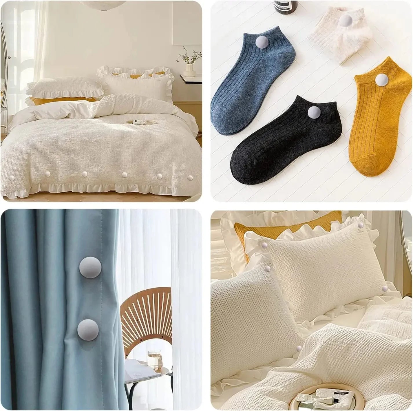 4 Pcs -Blanket Buckles for Bed Sheets