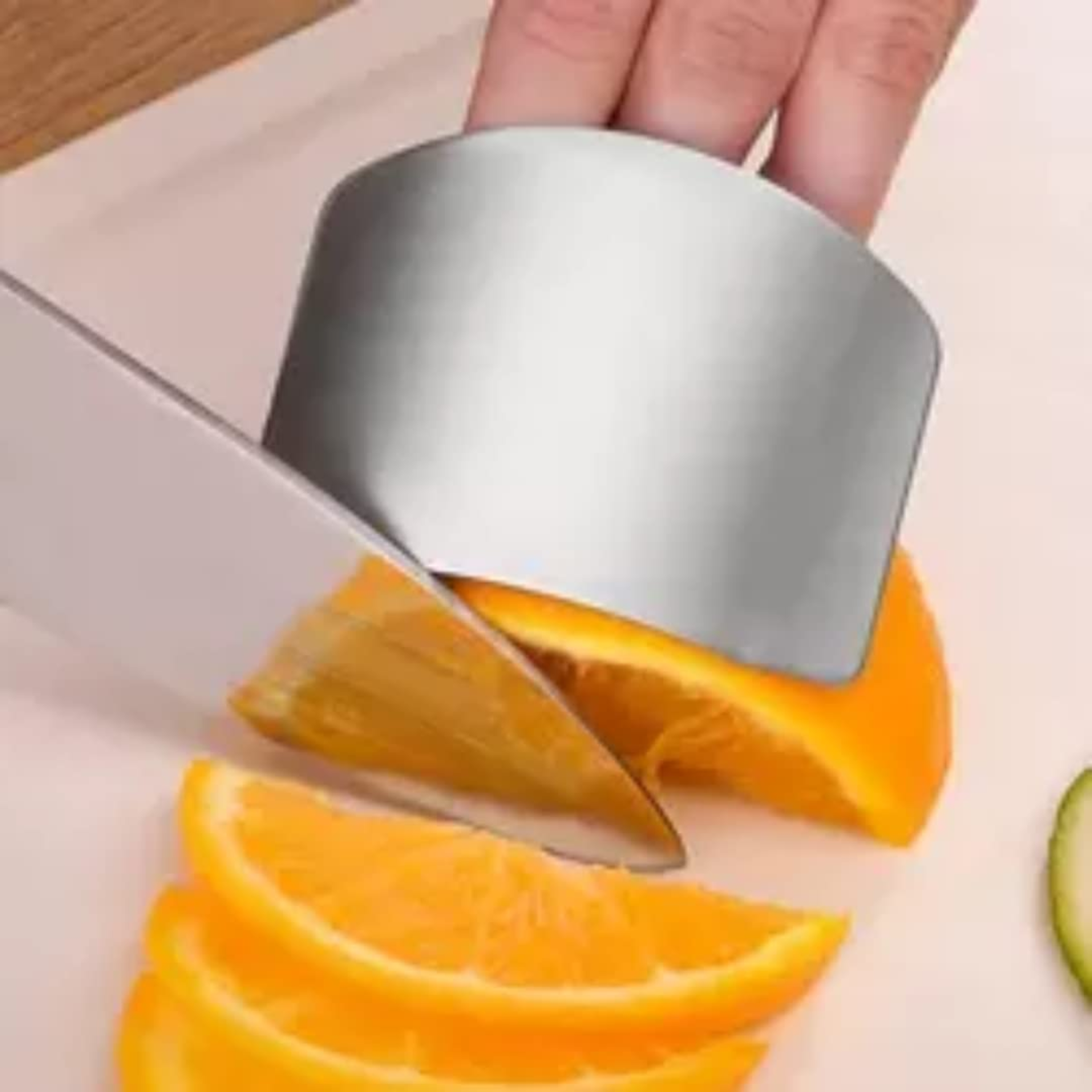 Steel Finger Guard Cut Cutting Protector 2.6 Inches Stainless Steel Finger Protector Knife Cutting