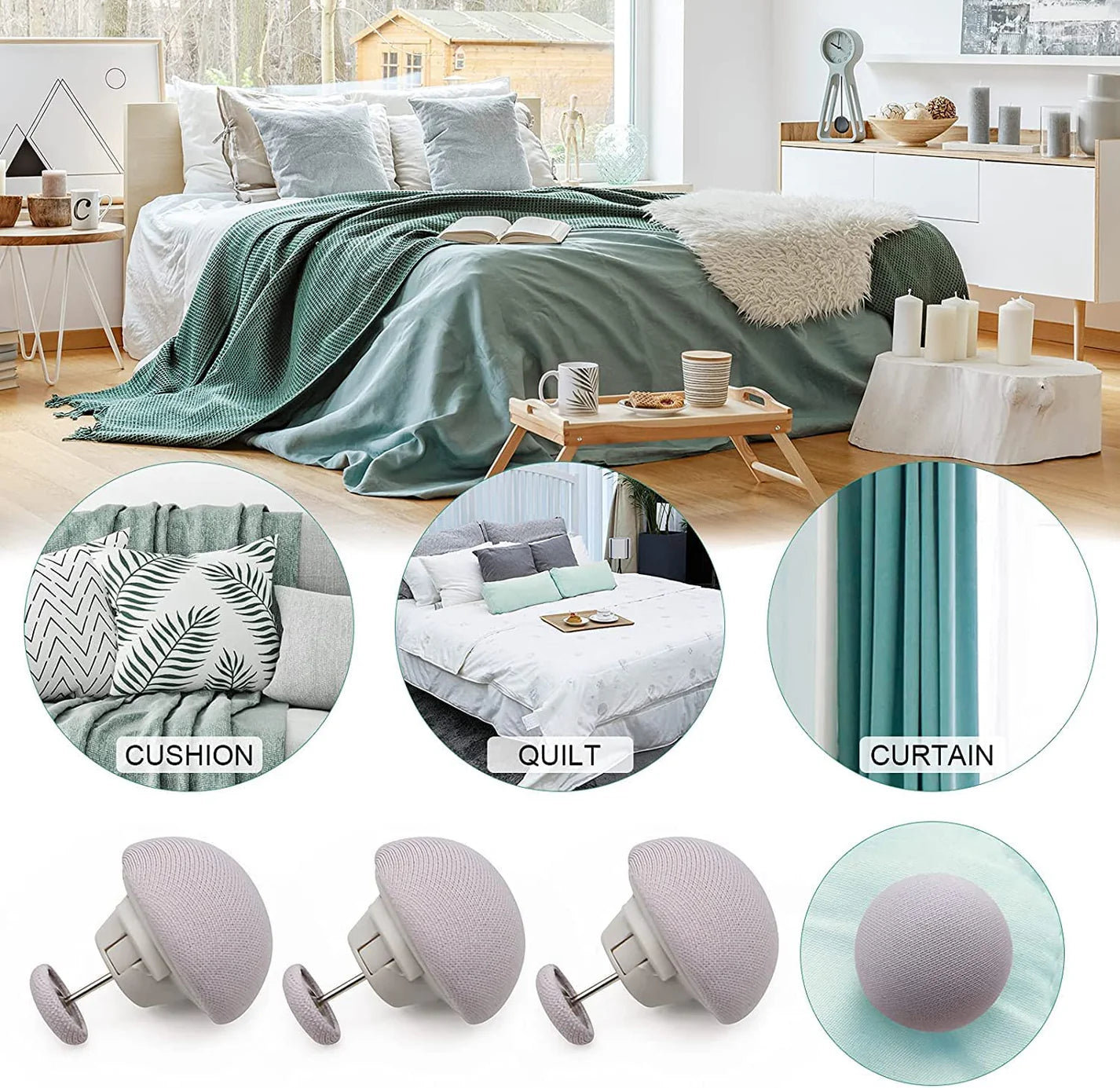 4 Pcs -Blanket Buckles for Bed Sheets